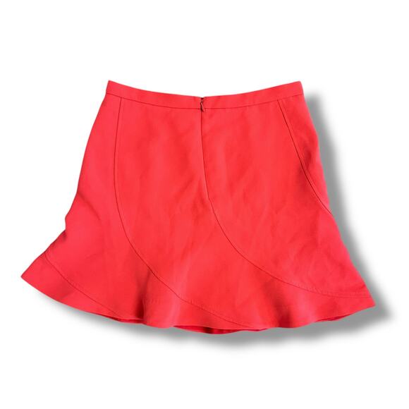 J.Crew Red Flounce Mini Skirt Women’s Size 2 Fit & Flare A-Line Hem - Picture 5 of 9